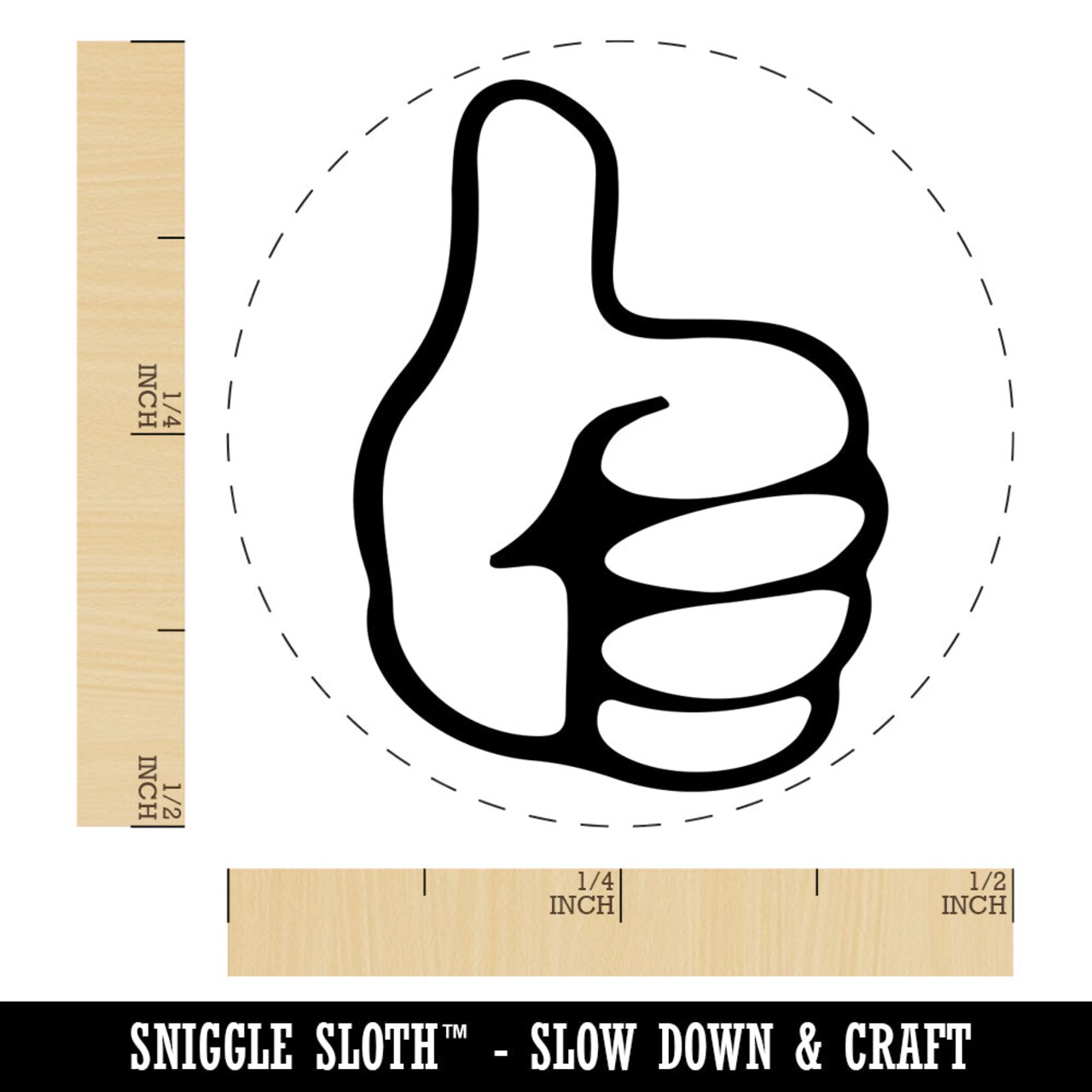 Thumbs Up Down Self-Inking Rubber Stamp for Stamping Crafting Planners